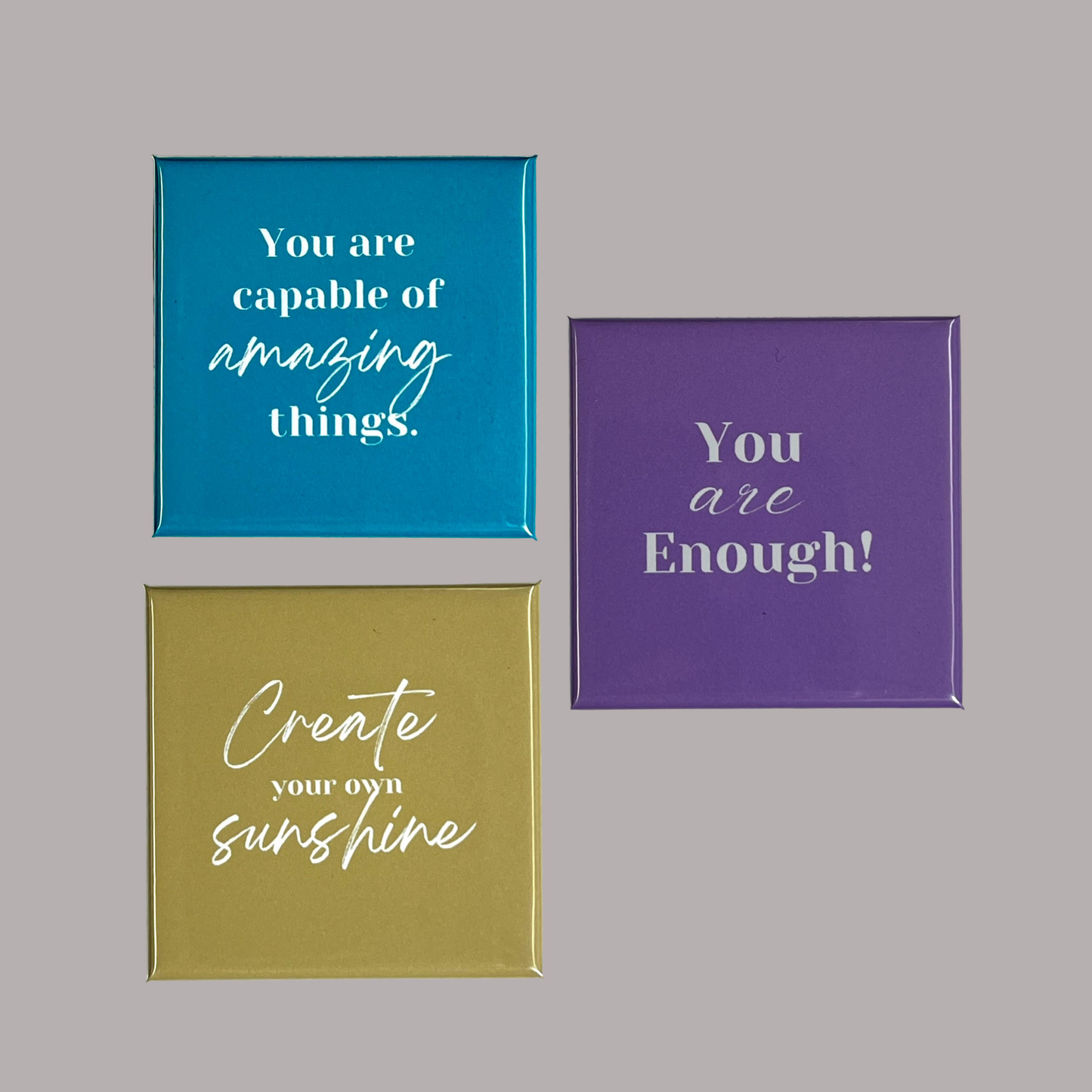 Fridge Magnet - Love Youself Quotes - Set of 3